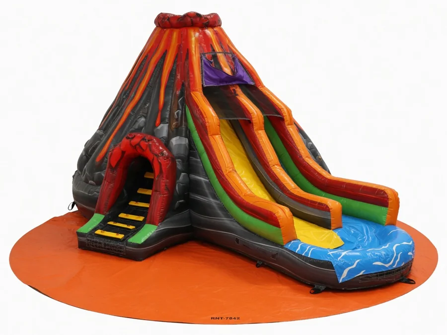 24ft Shark Attack Waterslide with Megalodon Runout and Pool water slide rentals rental option in Westbrook, ME