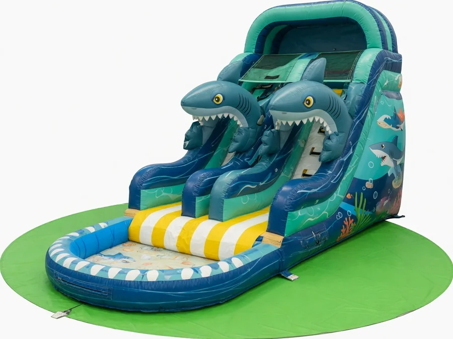 24ft Volcano Single Lane Waterslide water slide rentals option for Savannah, GA