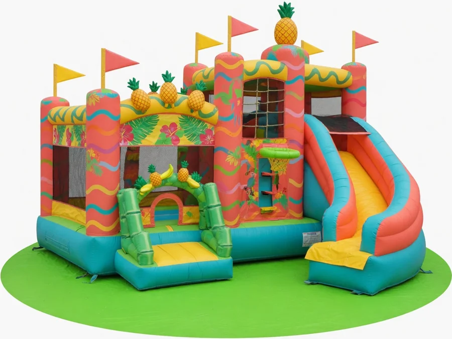 28 FT TROPICAL COMBO bounce house rentals option for Brunswick, ME