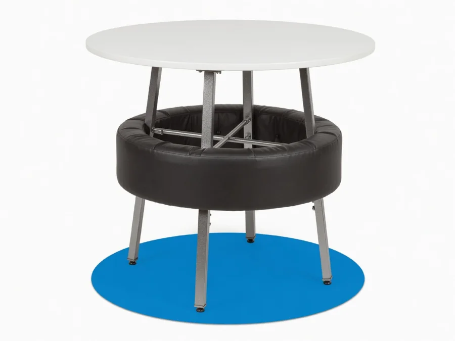 30" High Top Round Banquette Table 41"Tall table and chair rentals option for Alexandria, VA