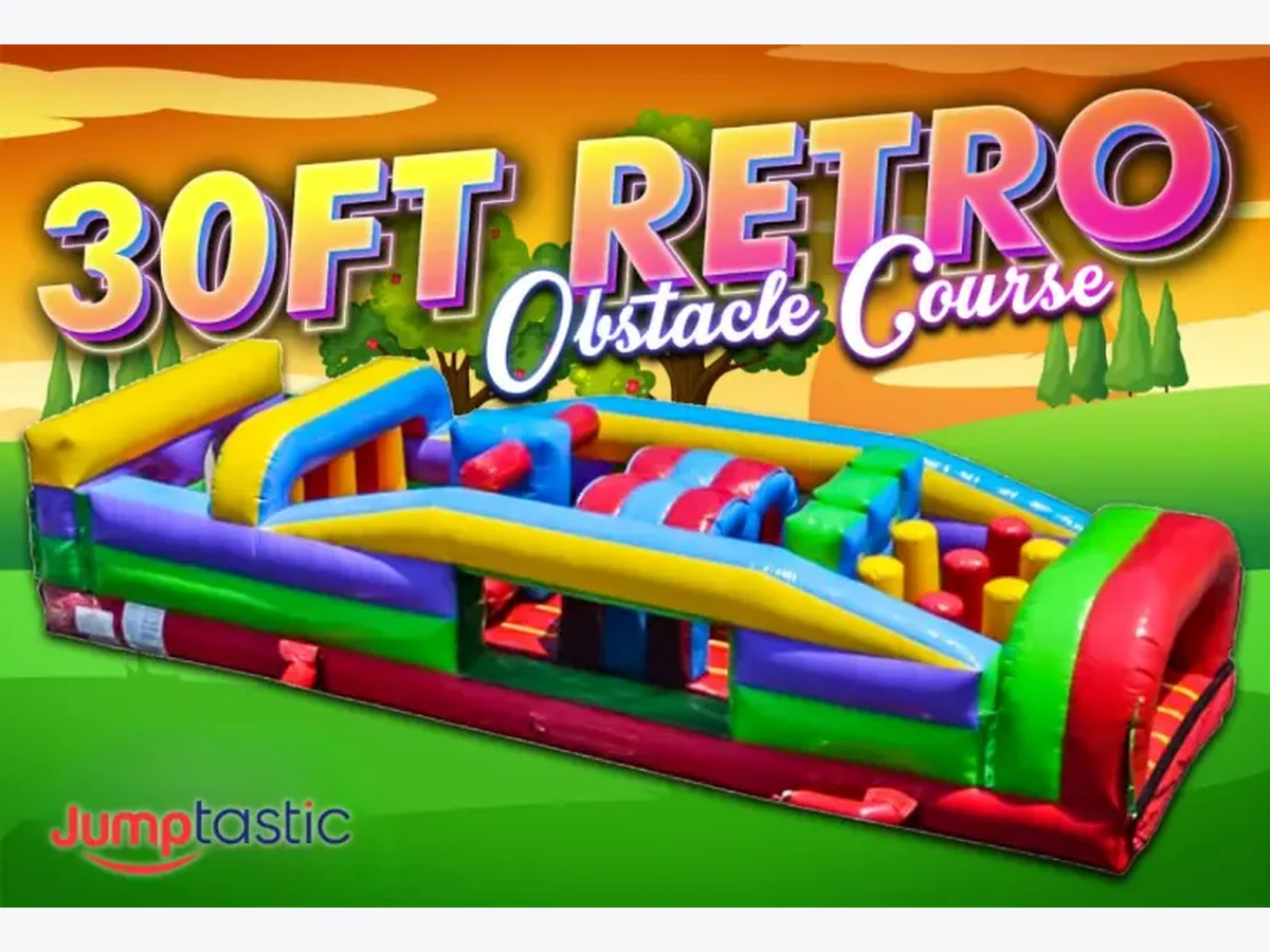 30 Retro Obstacle Course obstacle course rentals option for Athens, GA