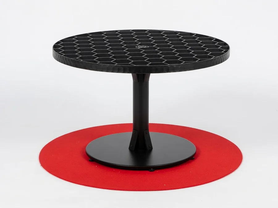 30x42 H Black Honeycomb Cocktail Table table and chair rentals option for Lynn, MA
