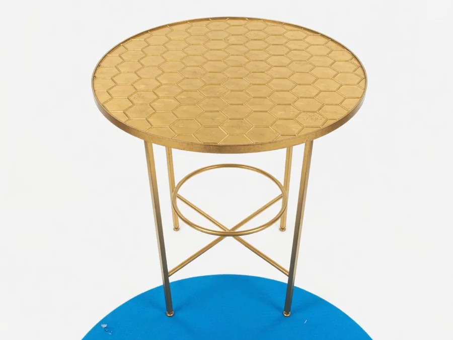 30x42 H Gold Honeycomb Cocktail Table table and chair rentals option for Lynn, MA