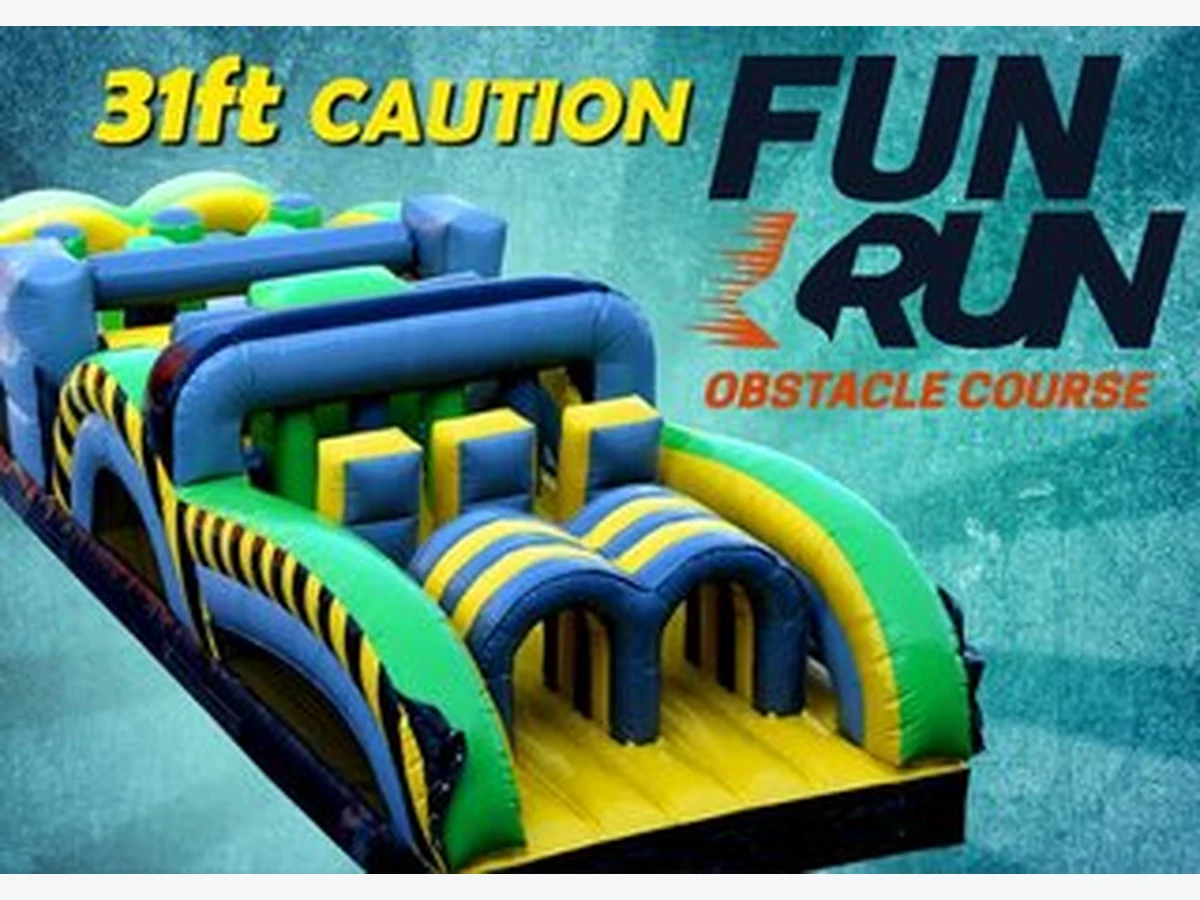 31Ft Caution Fun Run Obstacle Course (B) obstacle course rentals option for Hialeah, FL