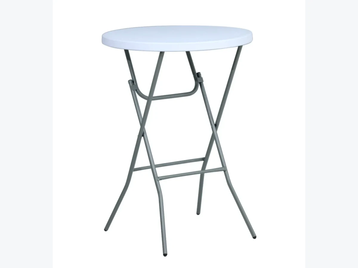 32" Round Plastic Cocktail Bistro Table table and chair rentals option for New Haven, CT