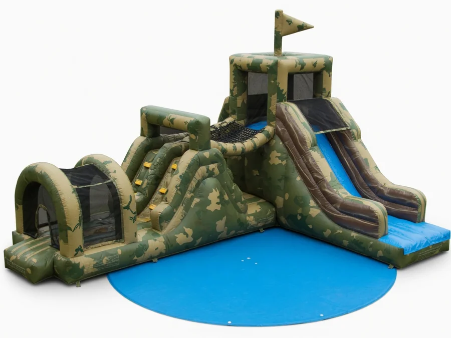 35' Camo Obstacle Course obstacle course rentals option for Durham, NC