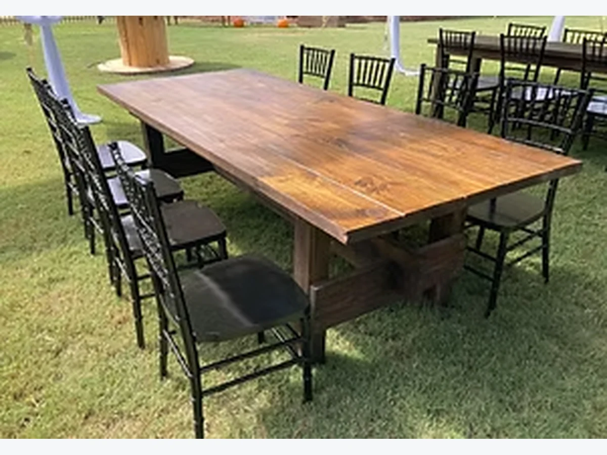 4-Foot Rectangle Outdoor Table table and chair rentals option for Columbus, GA