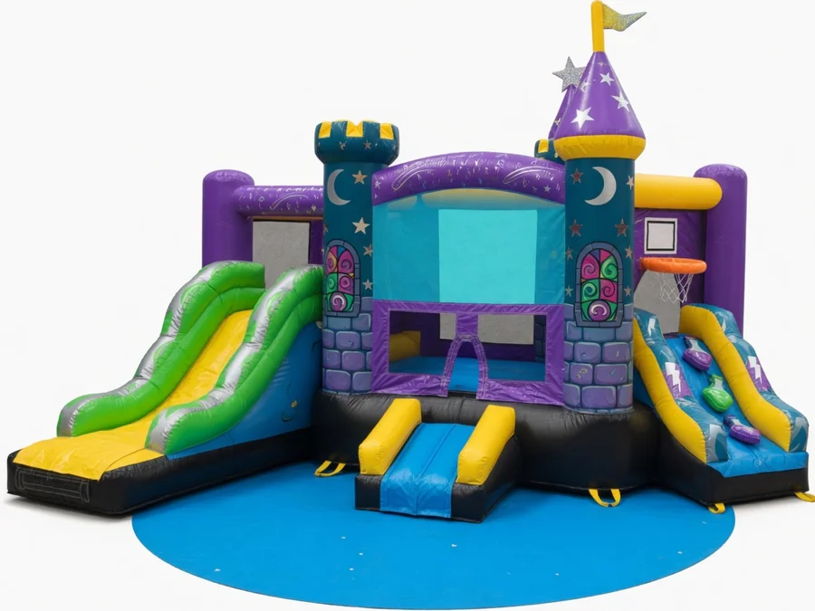 4 in 1 Wizard Castle Combo bounce house rentals option for Jacksonville, FL