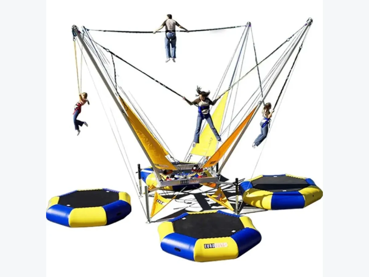 4 Station Bungee Jump Trampoline carnival game rentals option for Macon, GA