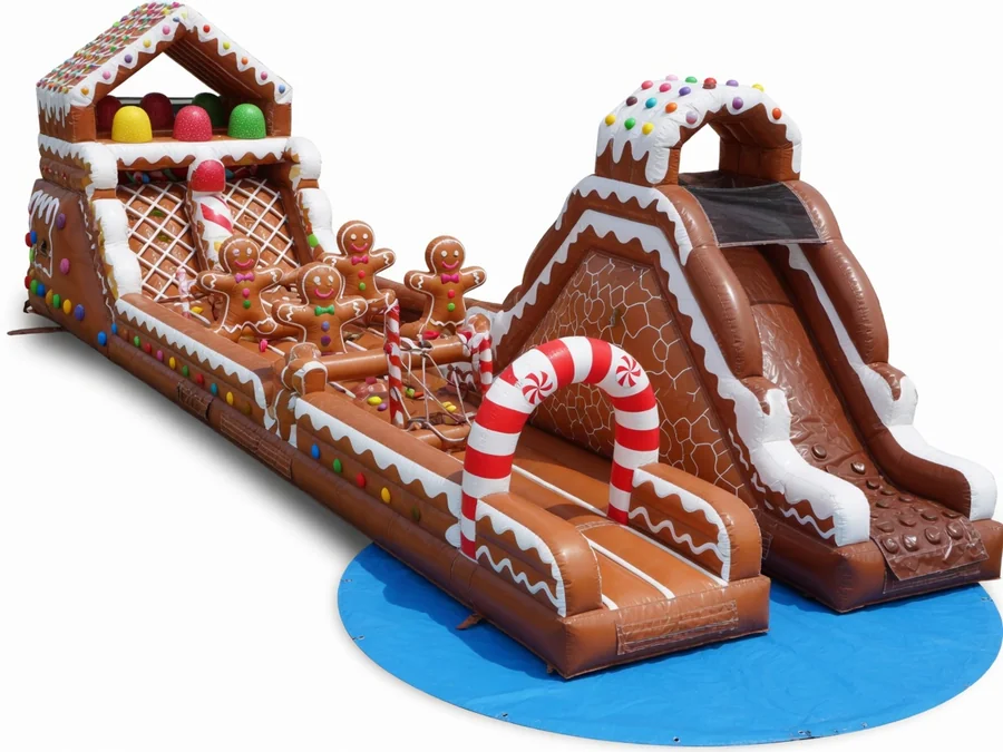 47ft Gingerbread Obstacle Course (DRY) obstacle course rentals option for High Point, NC