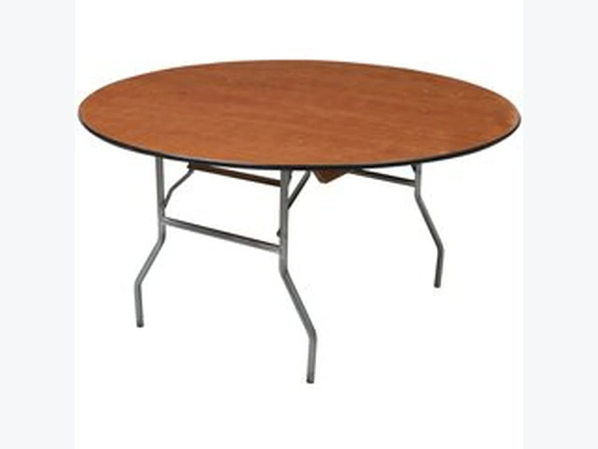 48 INCH ROUND WOODEN TABLE table and chair rentals option for Cape Coral, FL