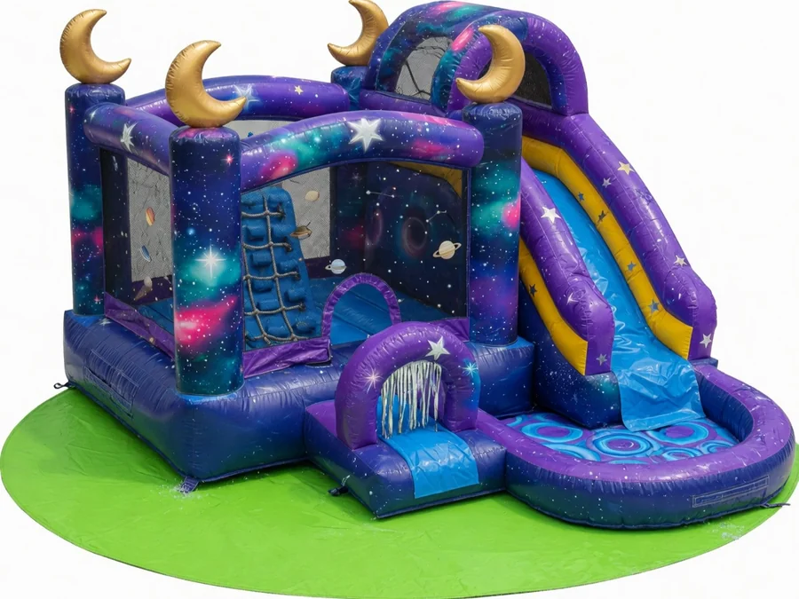 5 in 1 Galaxy Combo (WET) bounce house rentals option for High Point, NC