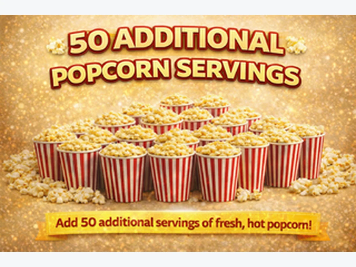 50 Additional Popcorn Supplies for 50 Servigs concession machine rentals option for Hialeah, FL