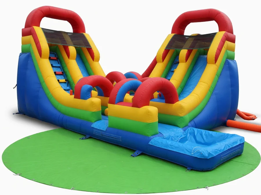 60 Foot Primary colored Obstacle and Slide obstacle course rentals option for Rock Hill, SC