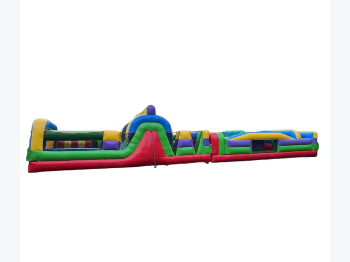 60' Retro SUPER Dual Obstacle Course obstacle course rentals option for Bridgeport, CT