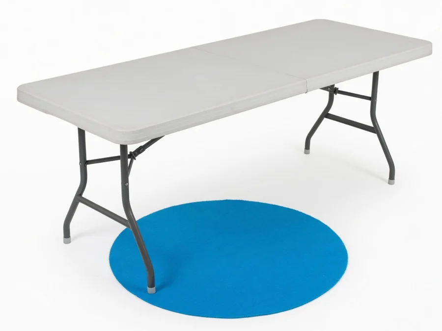 6ft Long Table (Plastic) Seats 6 Guests table and chair rentals option for Hialeah, FL