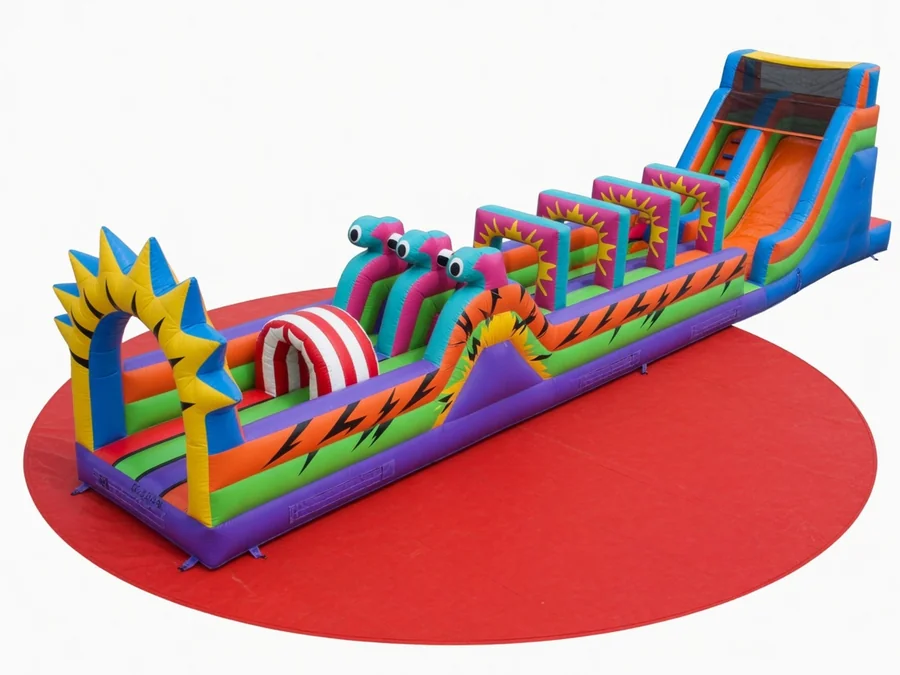 70ft Monster Asylum Obstacle Course and Giant Slide obstacle course rentals rental option in Saco, ME