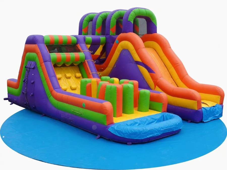 70ft Radical Run Obstacle Course and Giant Slide obstacle course rentals rental option in Saco, ME