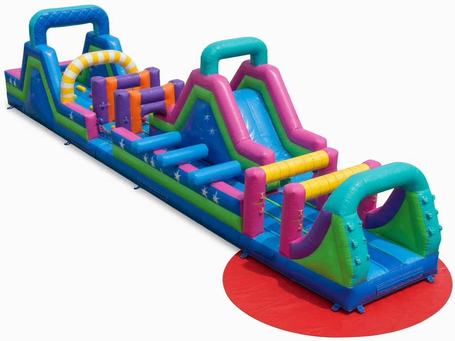 70ft Rush Obstacle Course and Giant Slide obstacle course rentals rental option in Saco, ME