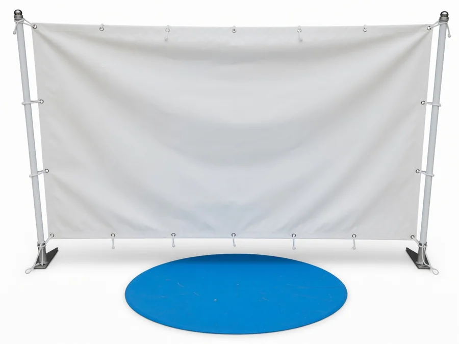 7x20 Solid White Pole Tent Wall tent rentals option for Warwick, RI