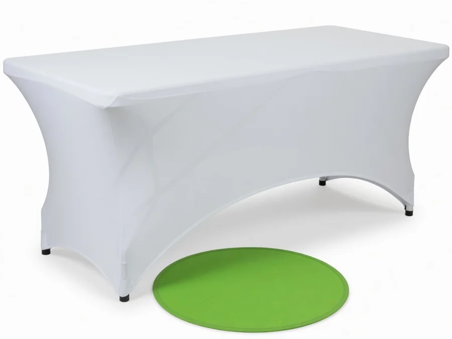 8 ft White Folding Table Spandex Cover table and chair rentals rental option in Meriden, CT