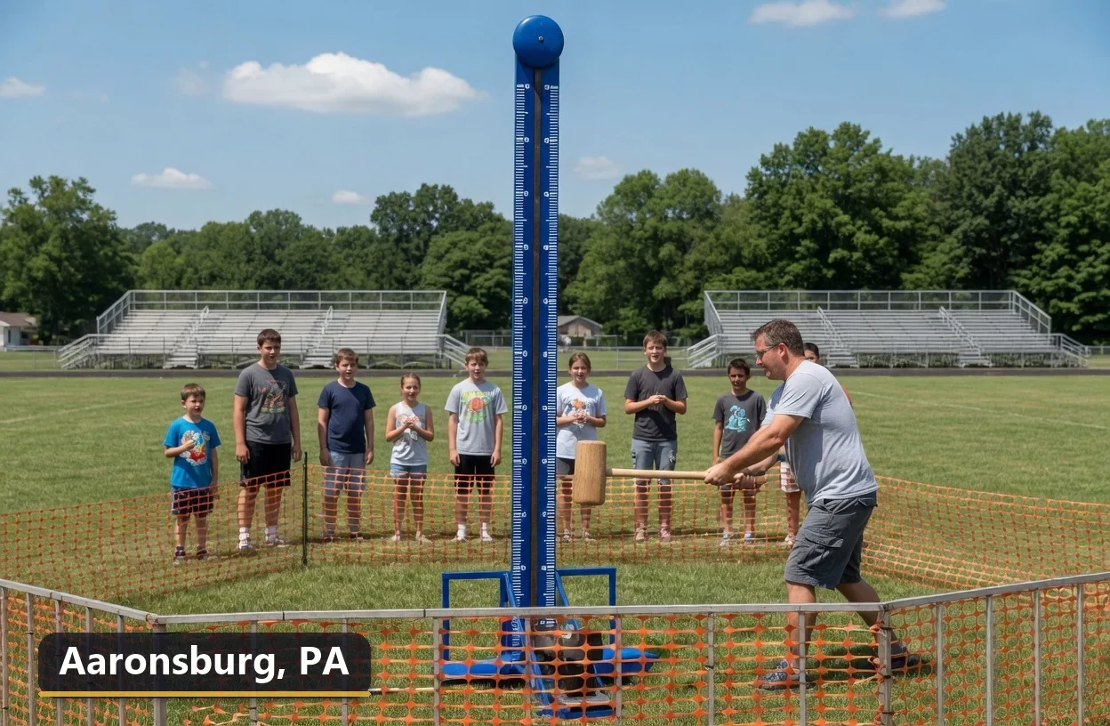 High striker carnival game rental in Aaronsburg, Pennsylvania for field days, parties and events