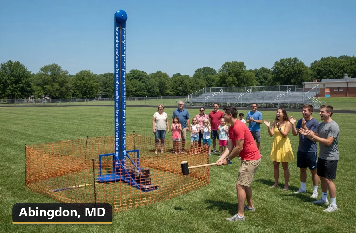 High striker carnival game rental in Abingdon, Maryland for field days, parties and events