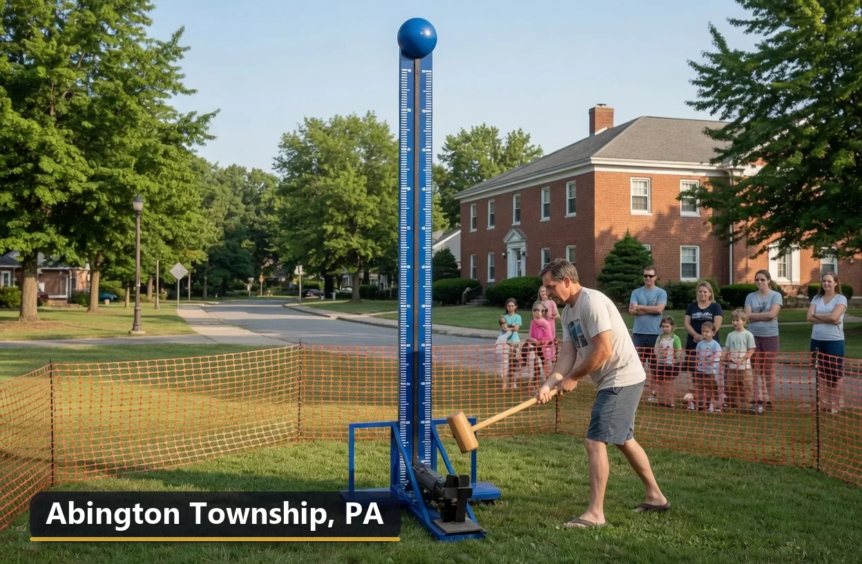 High striker carnival game rental in Abington Township, Pennsylvania for field days, parties and events