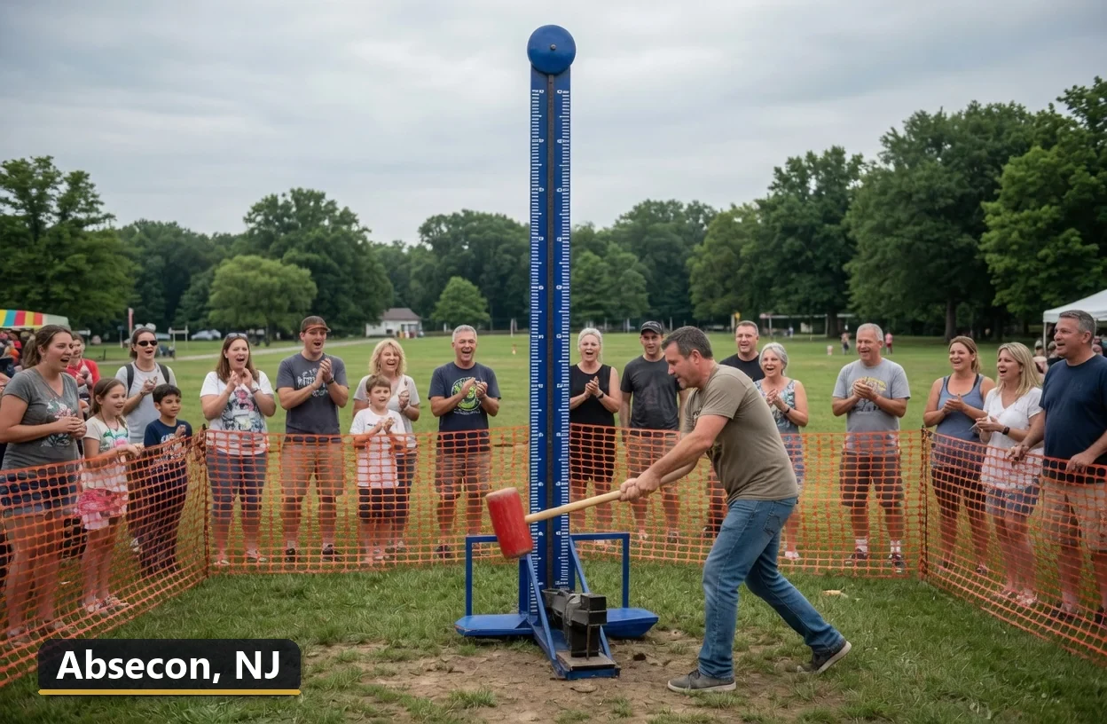 High striker carnival game rental in Absecon, New Jersey for field days, parties and events