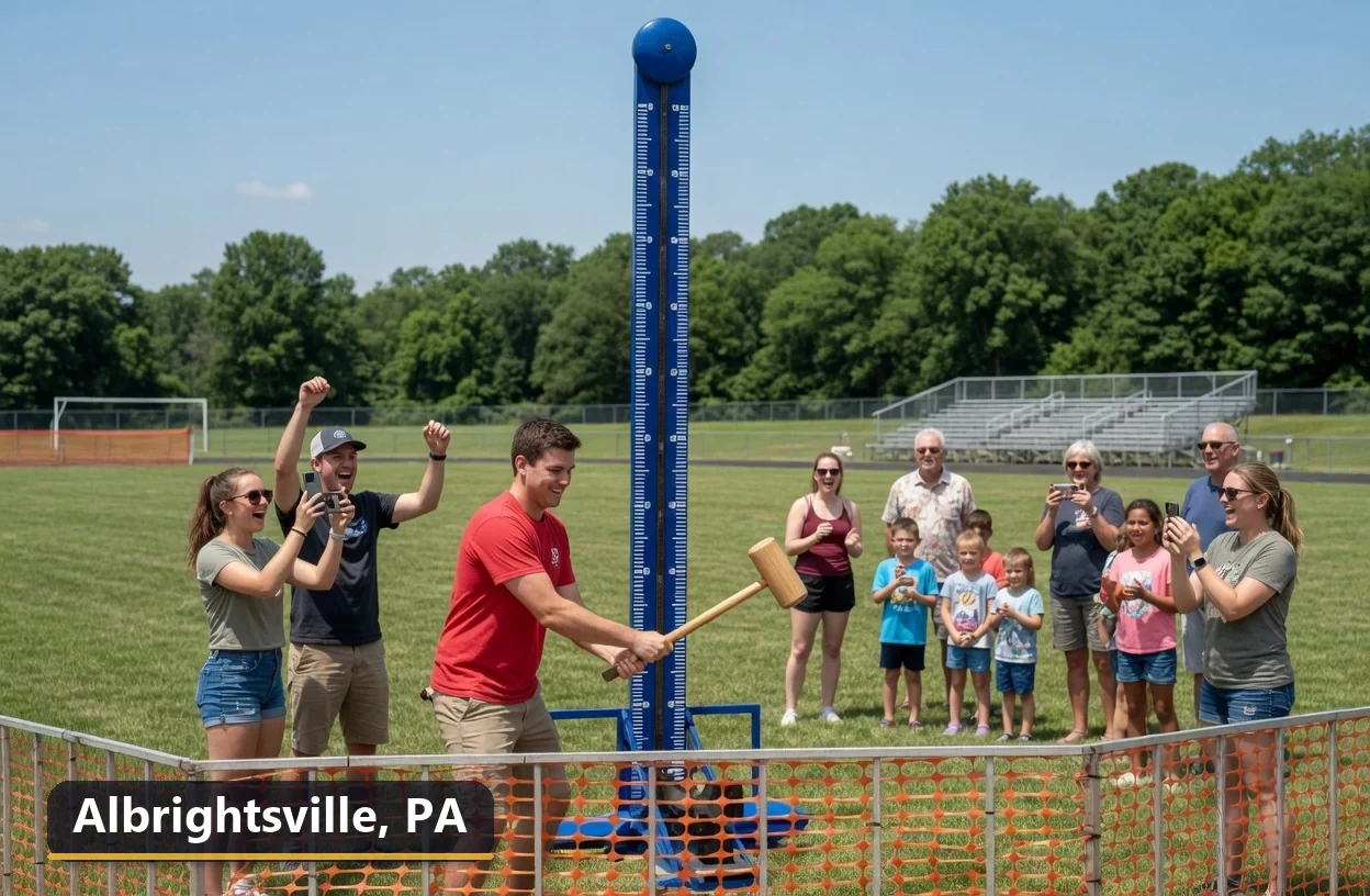 High striker carnival game rental in Albrightsville, Pennsylvania for field days, parties and events