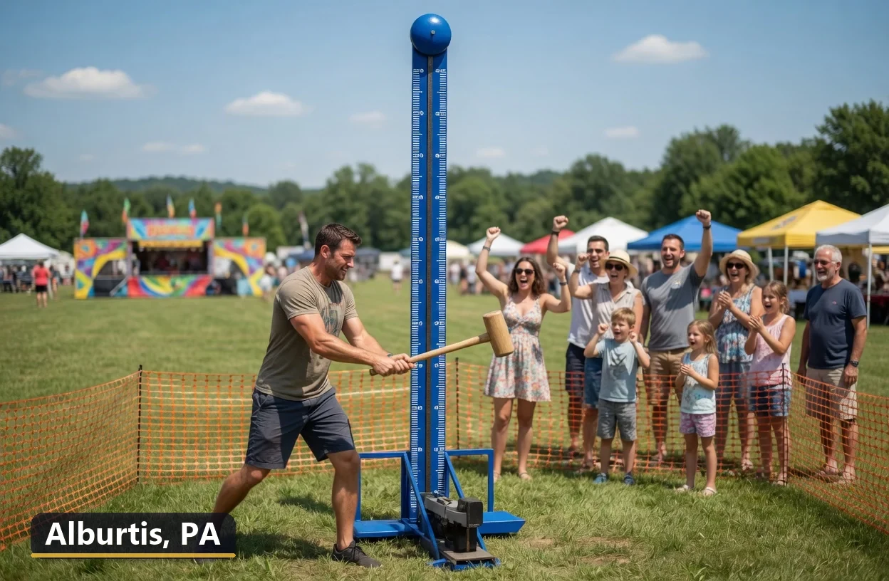 High striker carnival game rental in Alburtis, Pennsylvania for field days, parties and events