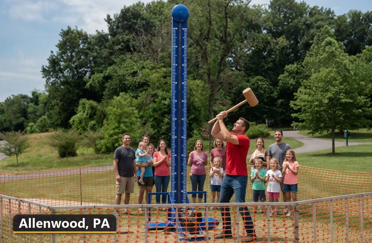 High striker carnival game rental in Allenwood, Pennsylvania for field days, parties and events