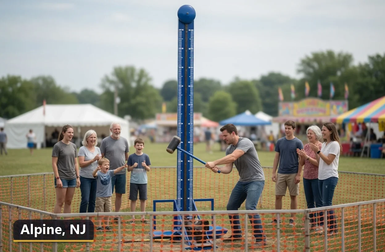 High striker carnival game rental in Alpine, New Jersey for field days, parties and events