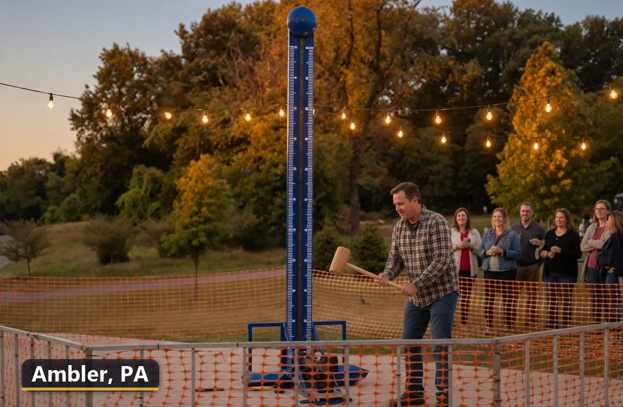 High striker carnival game rental in Ambler, Pennsylvania for field days, parties and events