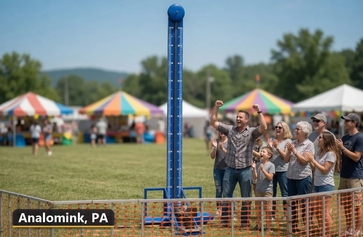 High striker carnival game rental in Analomink, Pennsylvania for field days, parties and events