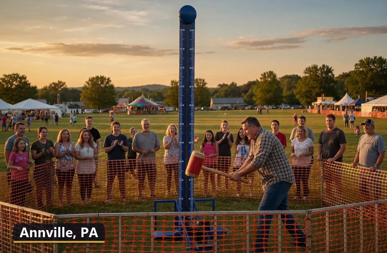 High striker carnival game rental in Annville, Pennsylvania for field days, parties and events