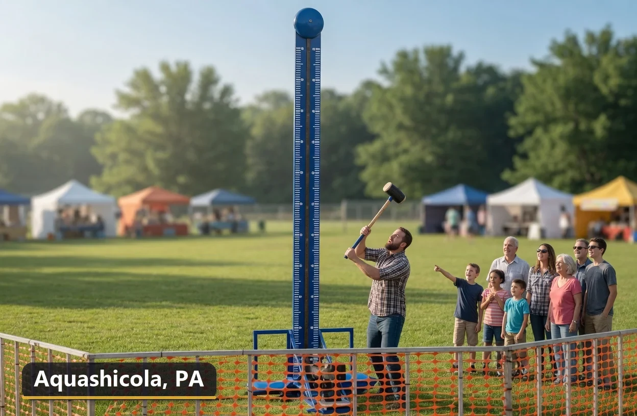 High striker carnival game rental in Aquashicola, Pennsylvania for field days, parties and events