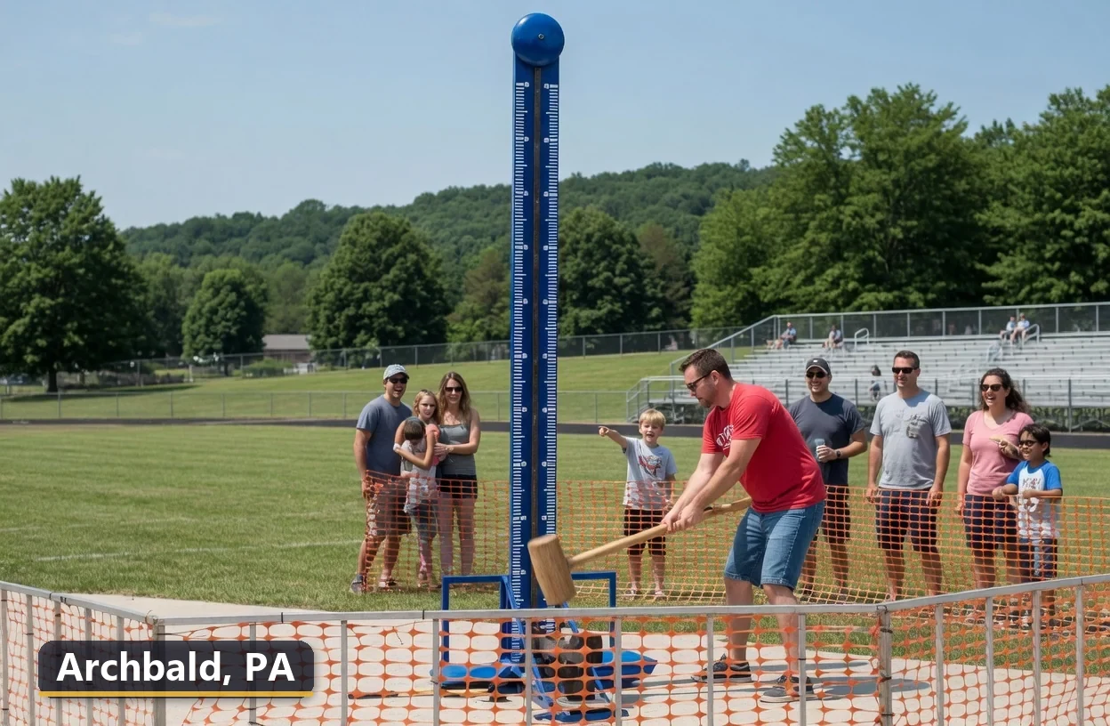 High striker carnival game rental in Archbald, Pennsylvania for field days, parties and events