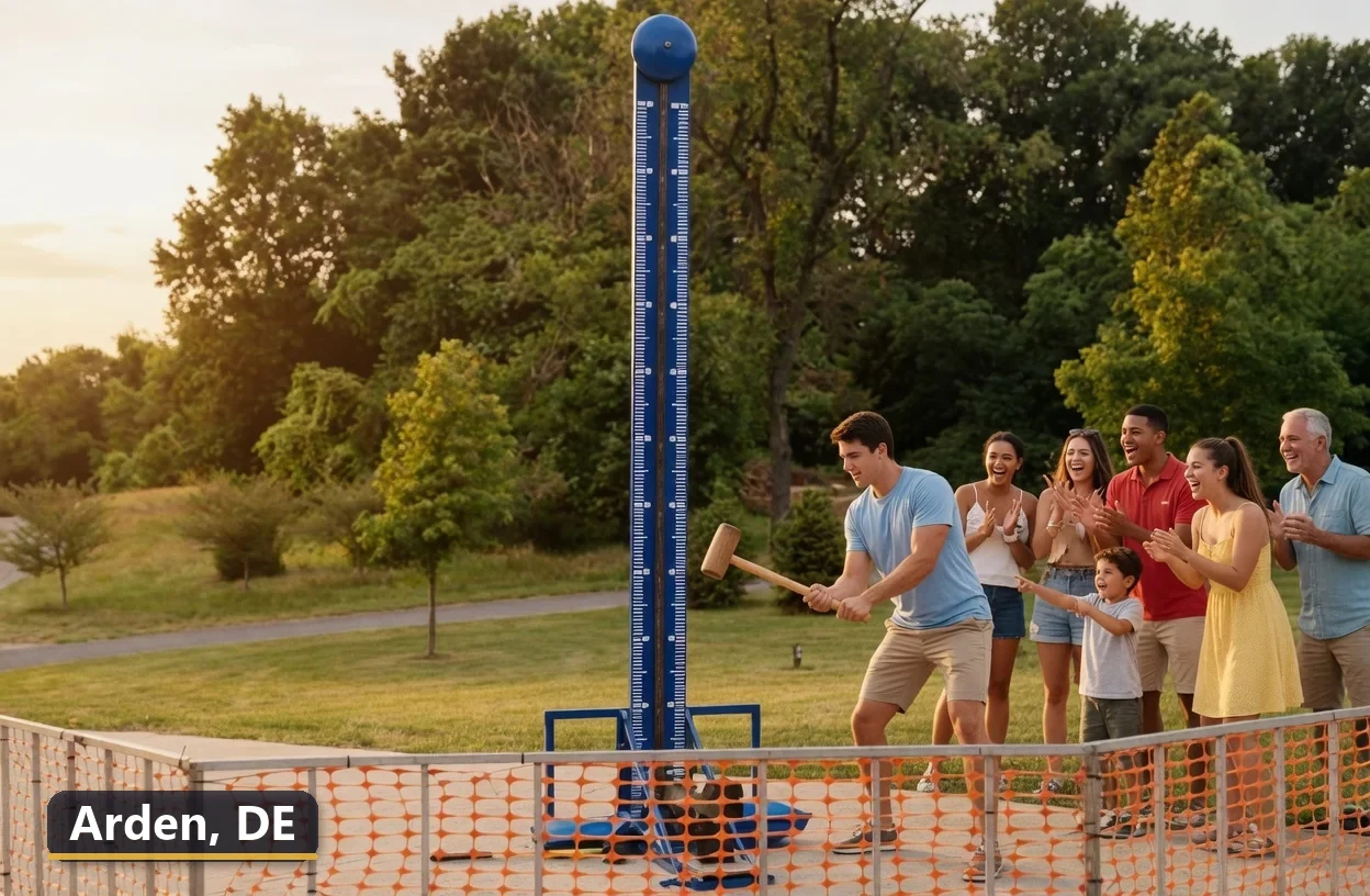 High striker carnival game rental in Arden, Delaware for field days, parties and events