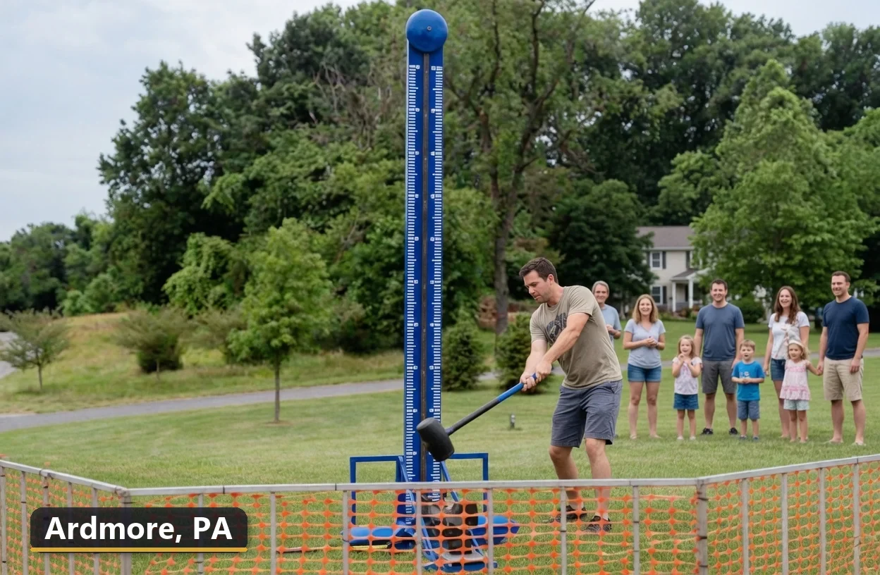 High striker carnival game rental in Ardmore, Pennsylvania for field days, parties and events