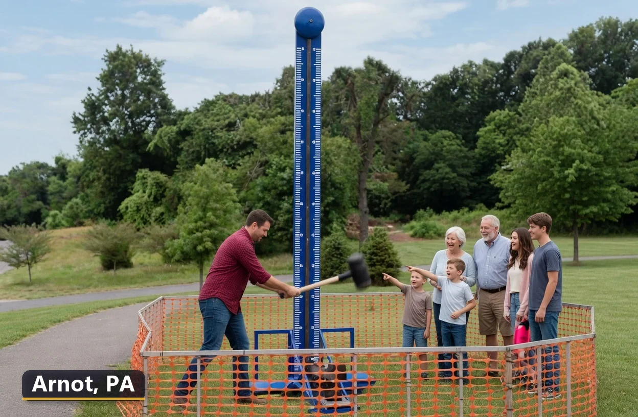 High striker carnival game rental in Arnot, Pennsylvania for field days, parties and events