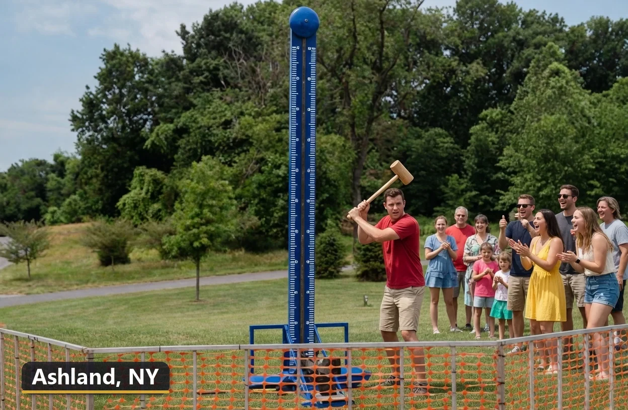 High striker carnival game rental in Ashland, New York for field days, parties and events