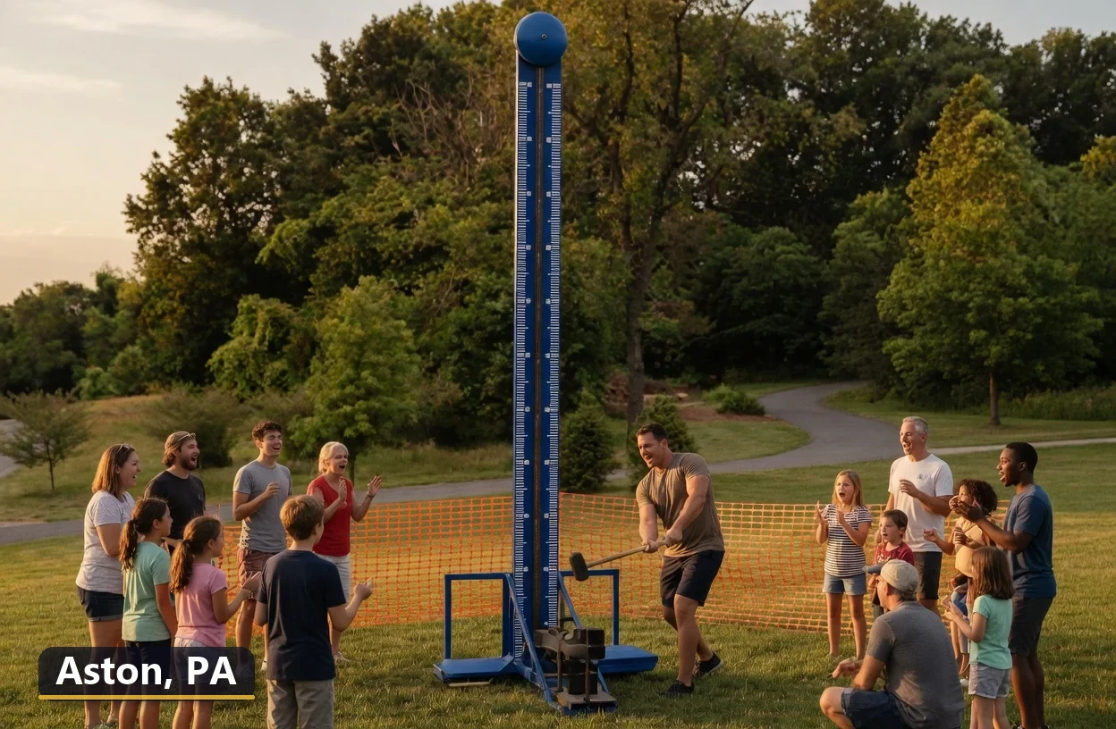 High striker carnival game rental in Aston, Pennsylvania for field days, parties and events