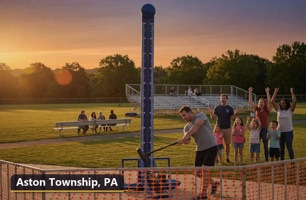 High striker carnival game rental in Aston Township, Pennsylvania for field days, parties and events