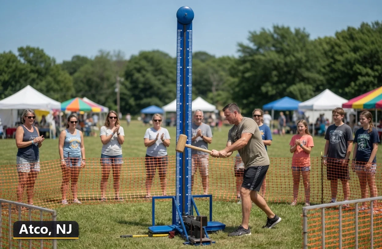 High striker carnival game rental in Atco, New Jersey for field days, parties and events