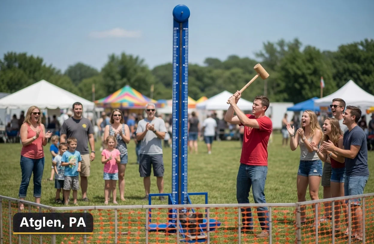 High striker carnival game rental in Atglen, Pennsylvania for field days, parties and events