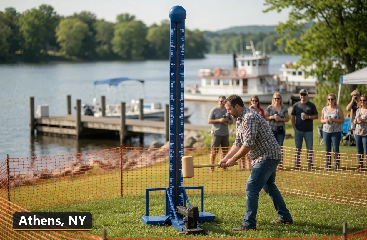 High striker carnival game rental in Athens, New York for field days, parties and events