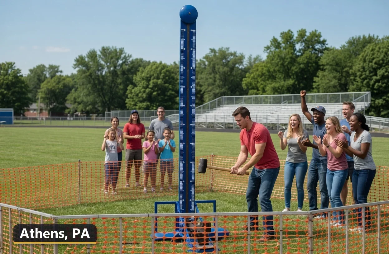 High striker carnival game rental in Athens, Pennsylvania for field days, parties and events