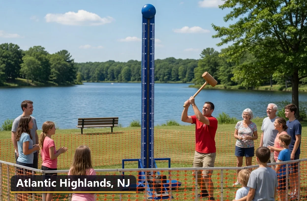 High striker carnival game rental in Atlantic Highlands, New Jersey for field days, parties and events