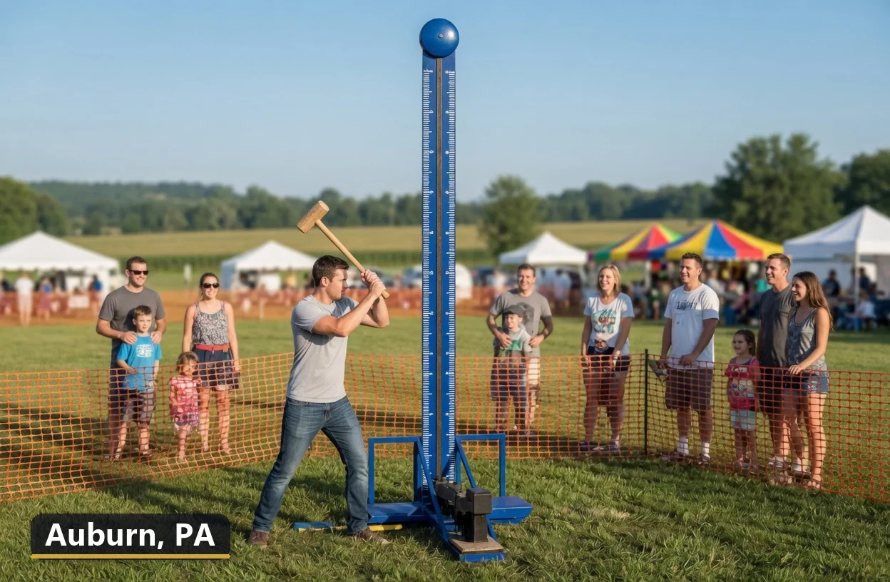 High striker carnival game rental in Auburn, Pennsylvania for field days, parties and events